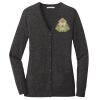 (KM) Ladies Marled Cardigan Sweater Thumbnail