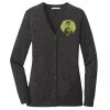 (KM) Ladies Marled Cardigan Sweater Thumbnail