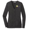 (KM) Ladies Marled Cardigan Sweater Thumbnail