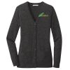 (KM) Ladies Marled Cardigan Sweater Thumbnail