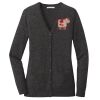 (KM) Ladies Marled Cardigan Sweater Thumbnail