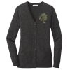 (KM) Ladies Marled Cardigan Sweater Thumbnail