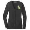 (KM) Ladies Marled Cardigan Sweater Thumbnail