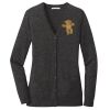 (KM) Ladies Marled Cardigan Sweater Thumbnail