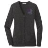 (KM) Ladies Marled Cardigan Sweater Thumbnail