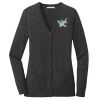 (KM) Ladies Marled Cardigan Sweater Thumbnail
