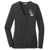 (KM) Ladies Marled Cardigan Sweater Thumbnail