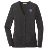 (KM) Ladies Marled Cardigan Sweater Thumbnail
