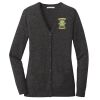 (KM) Ladies Marled Cardigan Sweater Thumbnail