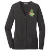 (KM) Ladies Marled Cardigan Sweater Thumbnail