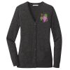 (KM) Ladies Marled Cardigan Sweater Thumbnail