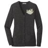 (KM) Ladies Marled Cardigan Sweater Thumbnail
