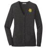 (KM) Ladies Marled Cardigan Sweater Thumbnail