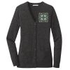 (KM) Ladies Marled Cardigan Sweater Thumbnail