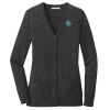 (KM) Ladies Marled Cardigan Sweater Thumbnail