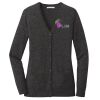 (KM) Ladies Marled Cardigan Sweater Thumbnail