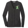 (KM) Ladies Marled Cardigan Sweater Thumbnail