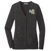 (KM) Ladies Marled Cardigan Sweater Thumbnail
