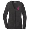 (KM) Ladies Marled Cardigan Sweater Thumbnail
