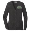 (KM) Ladies Marled Cardigan Sweater Thumbnail