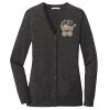 (KM) Ladies Marled Cardigan Sweater Thumbnail
