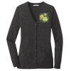 (KM) Ladies Marled Cardigan Sweater Thumbnail
