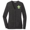 (KM) Ladies Marled Cardigan Sweater Thumbnail