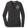 (KM) Ladies Marled Cardigan Sweater Thumbnail