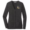 (KM) Ladies Marled Cardigan Sweater Thumbnail