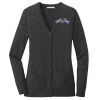 (KM) Ladies Marled Cardigan Sweater Thumbnail