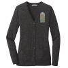 (KM) Ladies Marled Cardigan Sweater Thumbnail