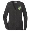 (KM) Ladies Marled Cardigan Sweater Thumbnail