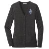 (KM) Ladies Marled Cardigan Sweater Thumbnail