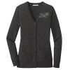 (KM) Ladies Marled Cardigan Sweater Thumbnail