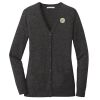 (KM) Ladies Marled Cardigan Sweater Thumbnail