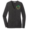 (KM) Ladies Marled Cardigan Sweater Thumbnail