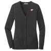 (KM) Ladies Marled Cardigan Sweater Thumbnail