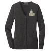 (KM) Ladies Marled Cardigan Sweater Thumbnail