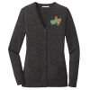 (KM) Ladies Marled Cardigan Sweater Thumbnail