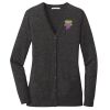 (KM) Ladies Marled Cardigan Sweater Thumbnail