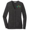(KM) Ladies Marled Cardigan Sweater Thumbnail