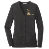 (KM) Ladies Marled Cardigan Sweater Thumbnail