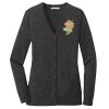 (KM) Ladies Marled Cardigan Sweater Thumbnail