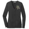 (KM) Ladies Marled Cardigan Sweater Thumbnail