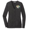 (KM) Ladies Marled Cardigan Sweater Thumbnail