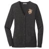 (KM) Ladies Marled Cardigan Sweater Thumbnail