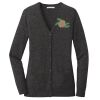 (KM) Ladies Marled Cardigan Sweater Thumbnail