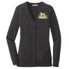 (KM) Ladies Marled Cardigan Sweater Thumbnail