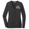 (KM) Ladies Marled Cardigan Sweater Thumbnail