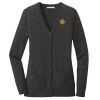 (KM) Ladies Marled Cardigan Sweater Thumbnail